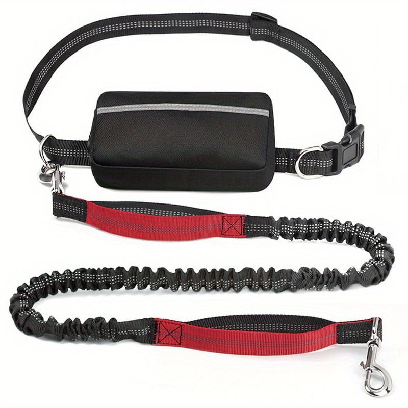 DoggoBelt™ | Handsfree hundkoppel med dragkedjeficka