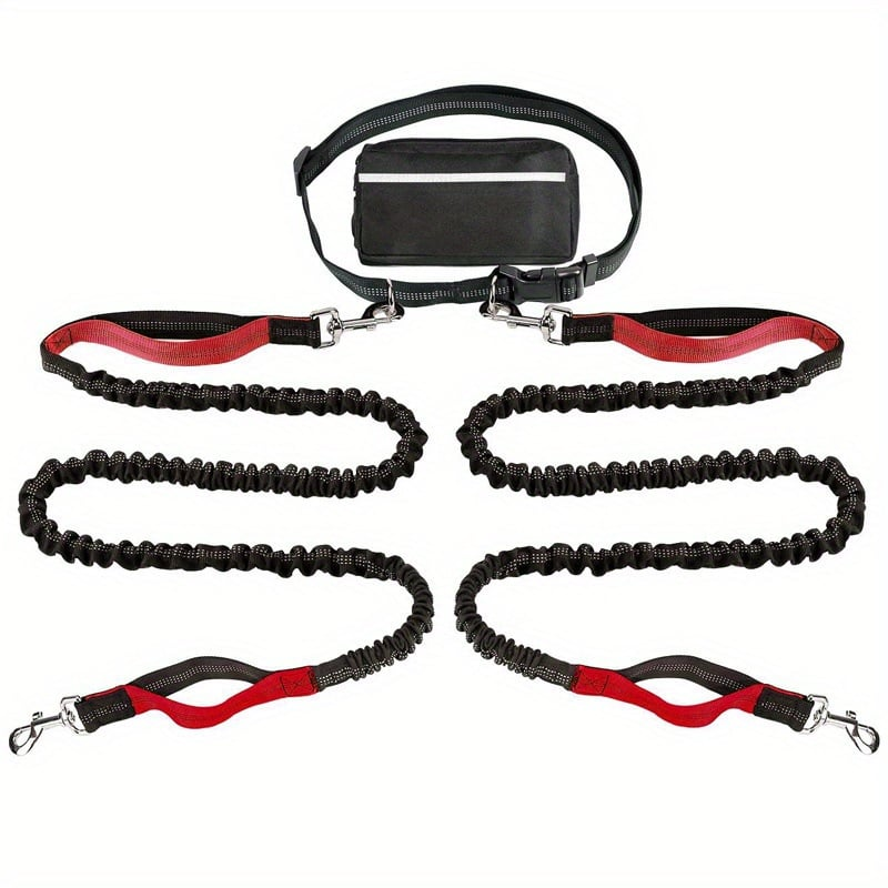 DoggoBelt™ | Handsfree hundkoppel med dragkedjeficka