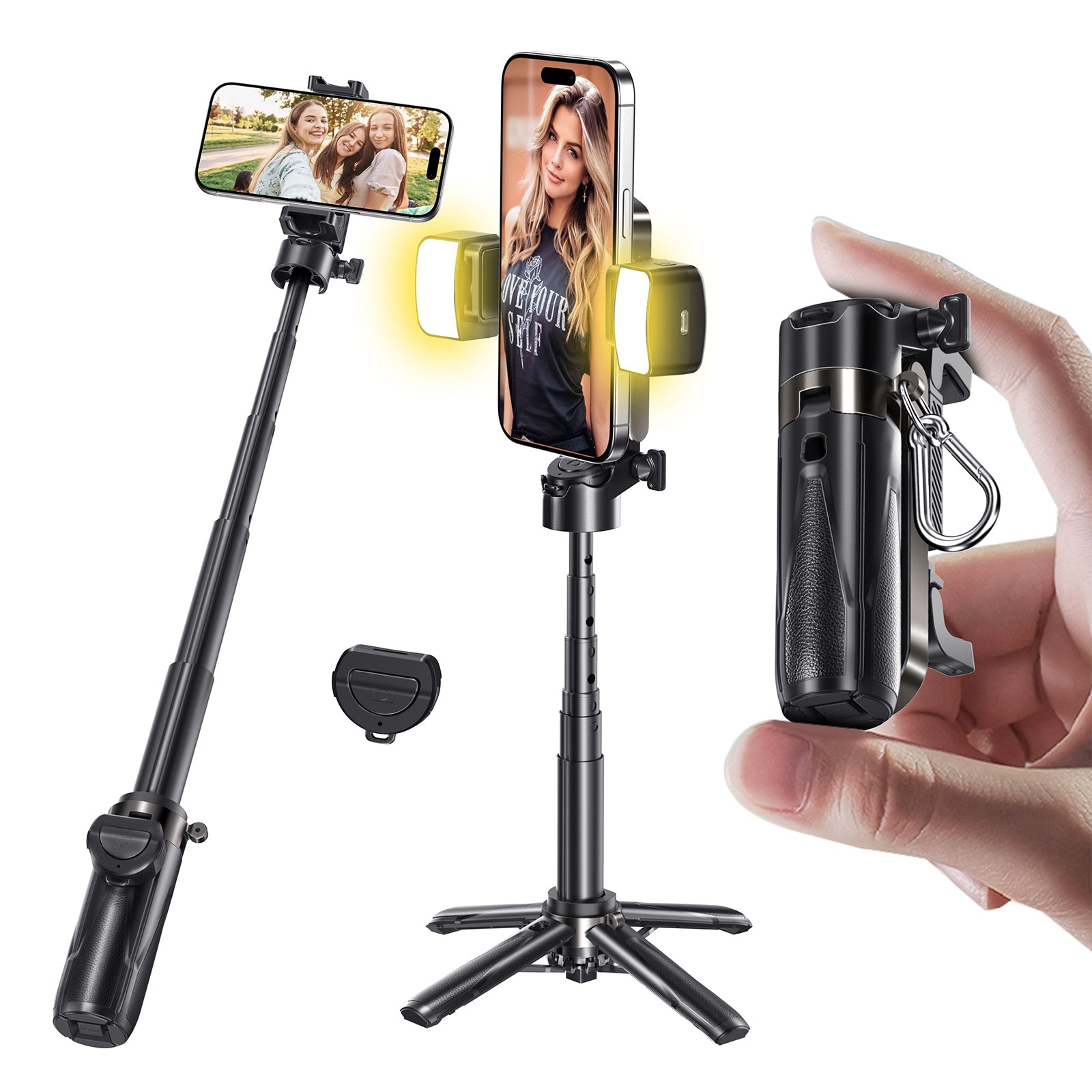 UniStiq™ |  Bärbar multifunktionell selfiestick
