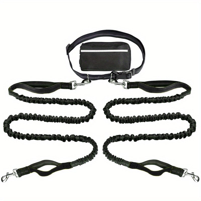 DoggoBelt™ | Handsfree hundkoppel med dragkedjeficka