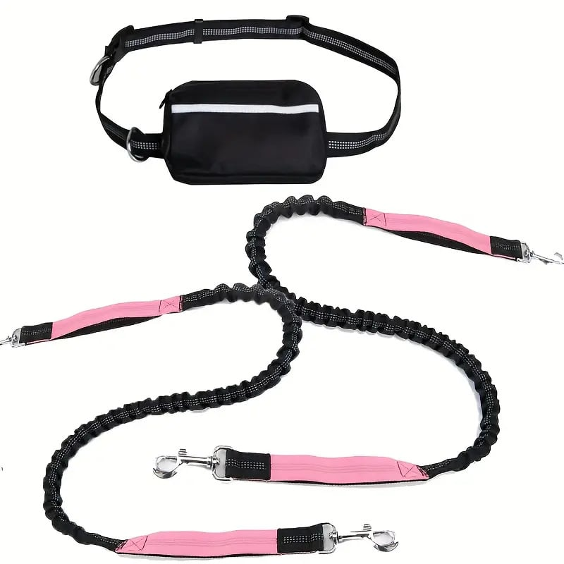 DoggoBelt™ | Handsfree hundkoppel med dragkedjeficka