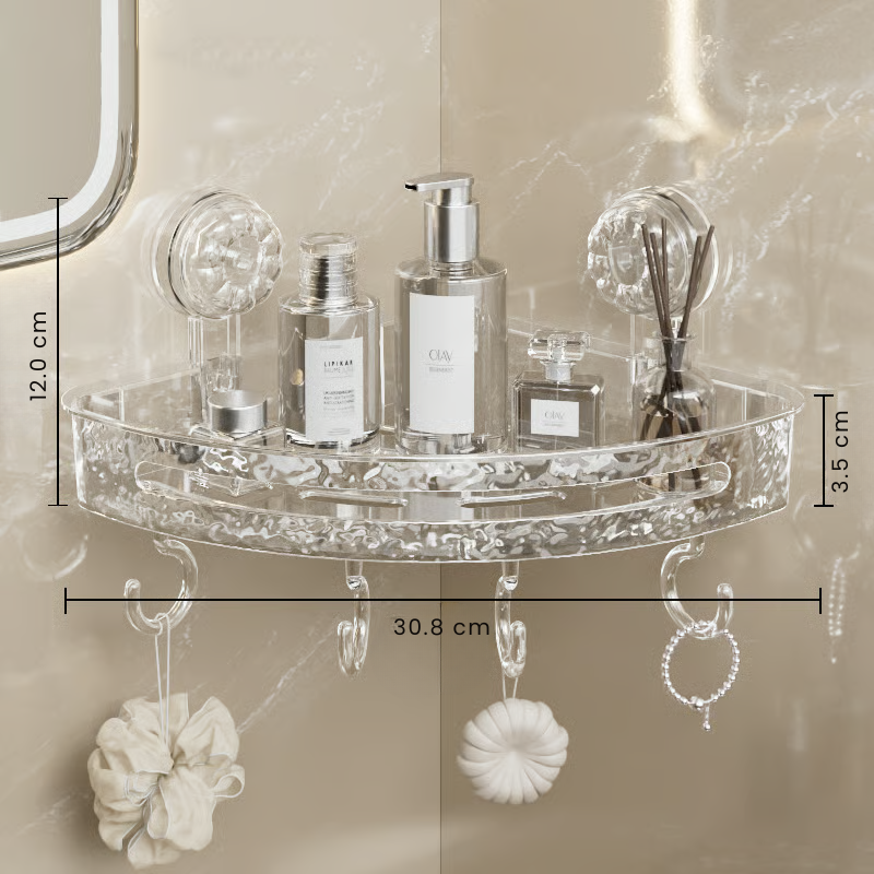 GripLock Shower Caddy™ – Badrumshylla utan borrning med stark sugkraft och platsbesparande design