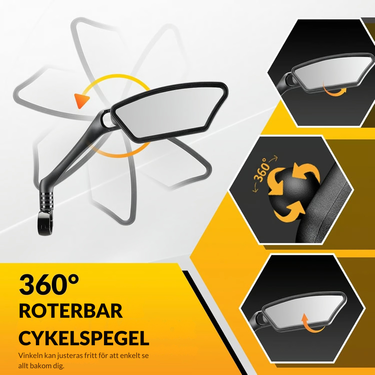 RideGuard™ Cykelspegel – 360° Bak­spegelskärpa och orubblig stabilitet