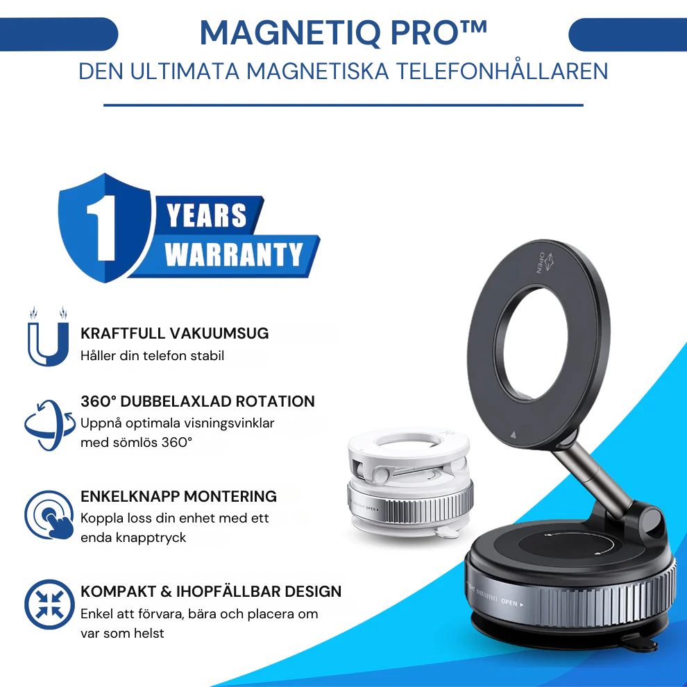 Magnetiq Pro™ | 360° magnetisk telefonhållare