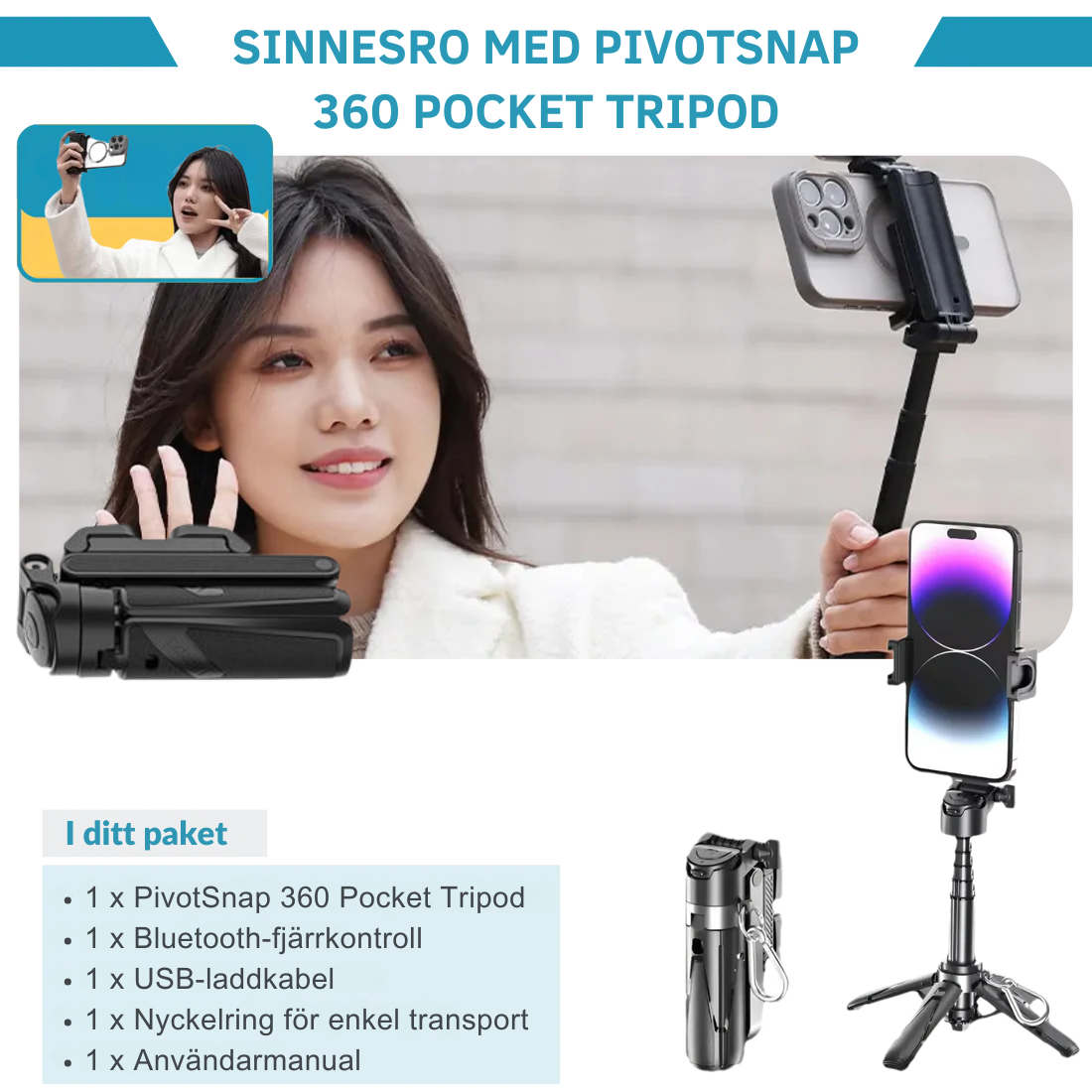 PivotSnap 360 Fickstativ