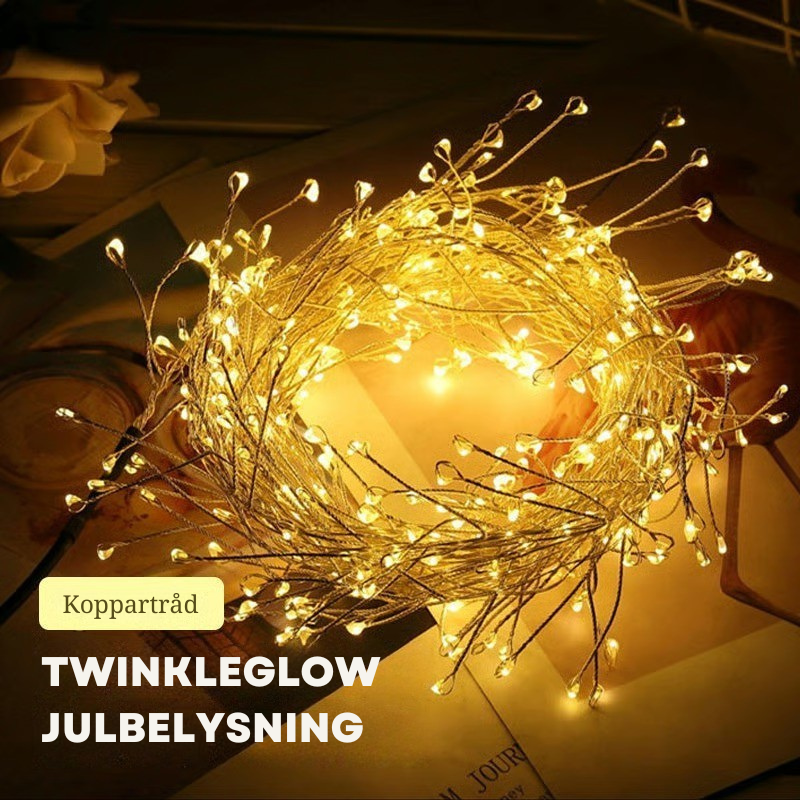 ✨ TwinkleGlow Julbelysning – Varma LED-ljusslingor för gran, fönster, sovrum och juldekoration 🎄