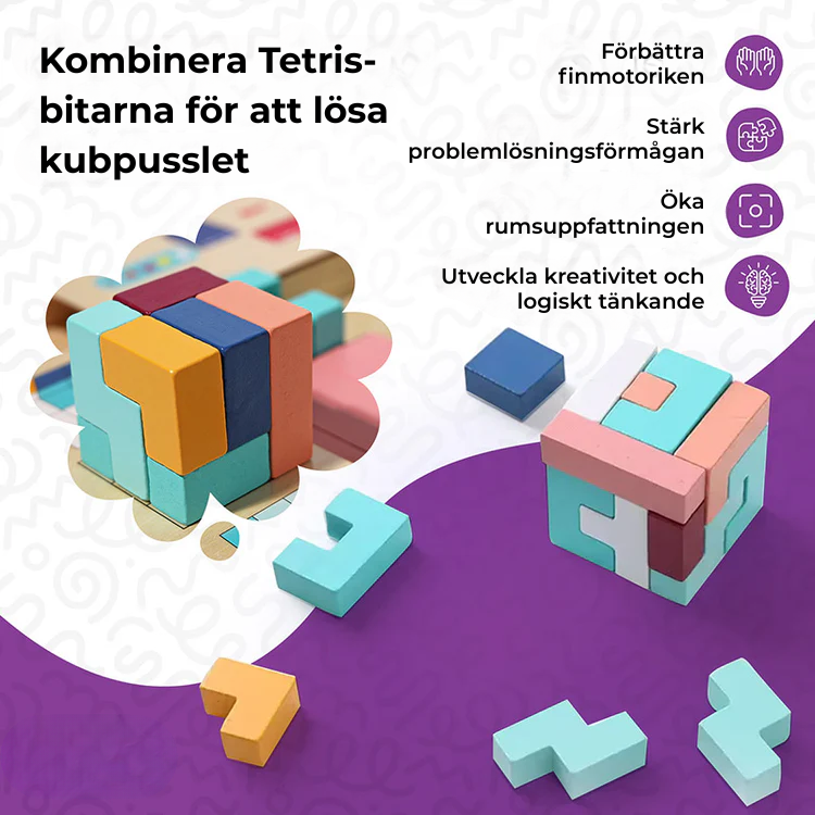 Montessori Tetris i trä