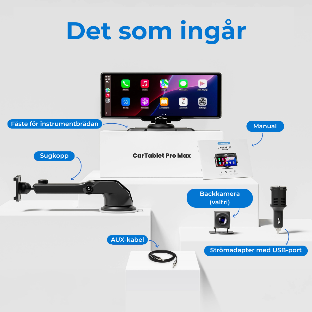 DriveScreen X10  – inga komplicerade installationer krävs