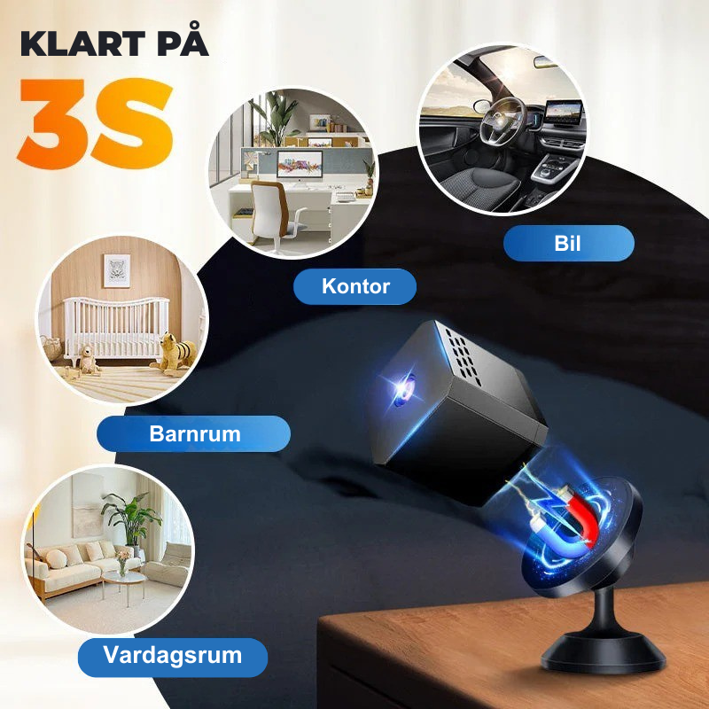 StealthVision™ Mini – Trådlös övervakning dygnet runt var som helst