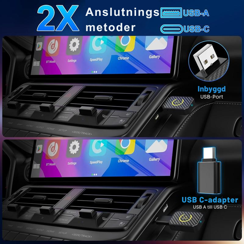 AutoPlugGo™ | Mini Trådlös CarPlay-adapter