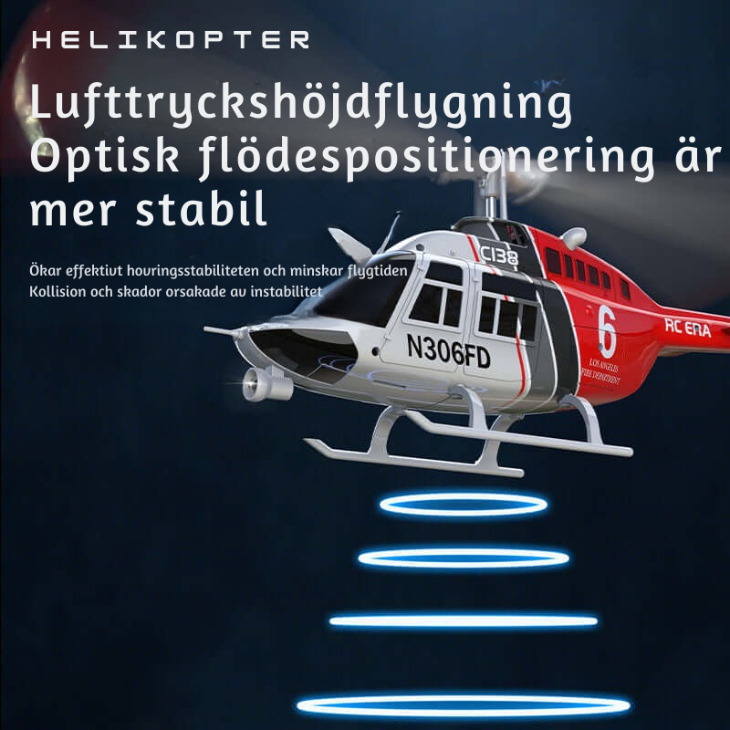 AeroHawk™ C138 6CH fjärrkontrollerad helikopter med gyro och optisk flödespositionering