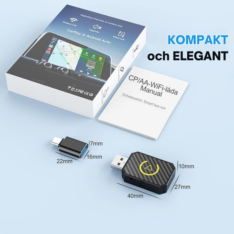 AutoPlugGo™ | Mini Trådlös CarPlay-adapter
