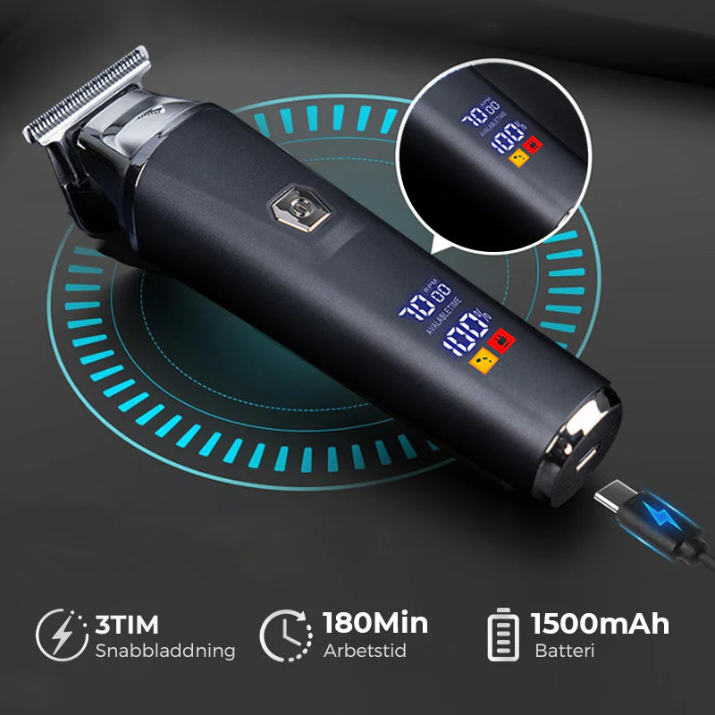 ClipPro™ | LCD-skärm Professionell Elektrisk Hårklippare