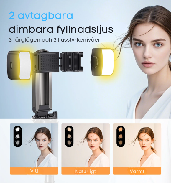 UniStiq™ |  Bärbar multifunktionell selfiestick