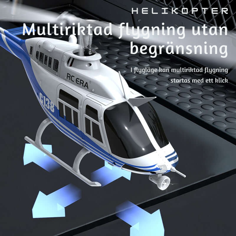 AeroHawk™ C138 6CH fjärrkontrollerad helikopter med gyro och optisk flödespositionering