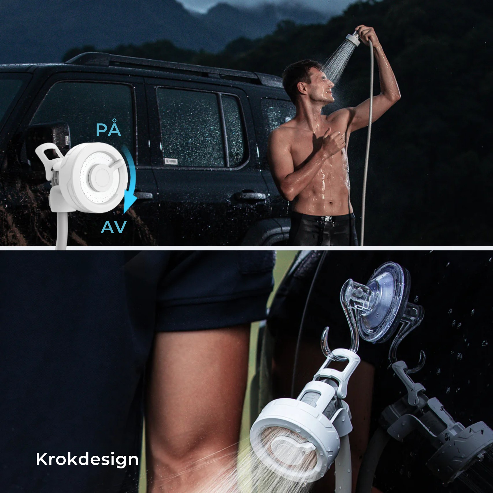 TrailShower™ | Uppladdningsbar Omedelbar Utomhusdusch