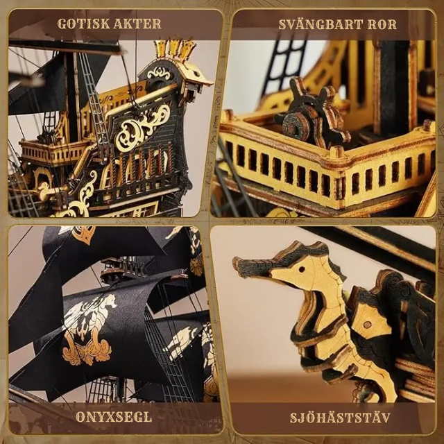 Seahorse Warbarque™ - 3D-träpussel