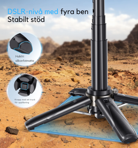 UniStiq™ |  Bärbar multifunktionell selfiestick
