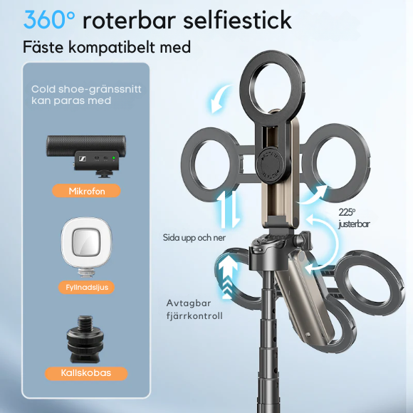 UniStiq™ |  Bärbar multifunktionell selfiestick