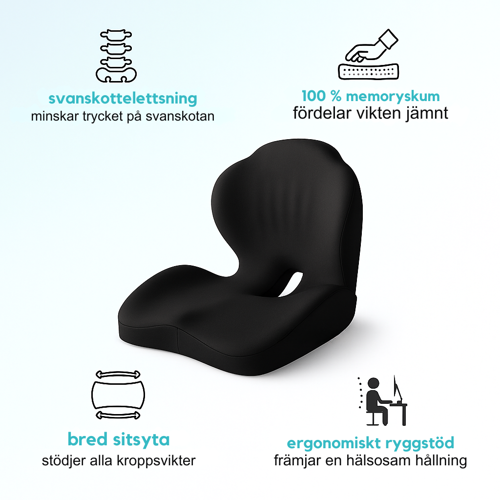 Cushiora™ | Premium Komfort- & Hållningsstödskudde