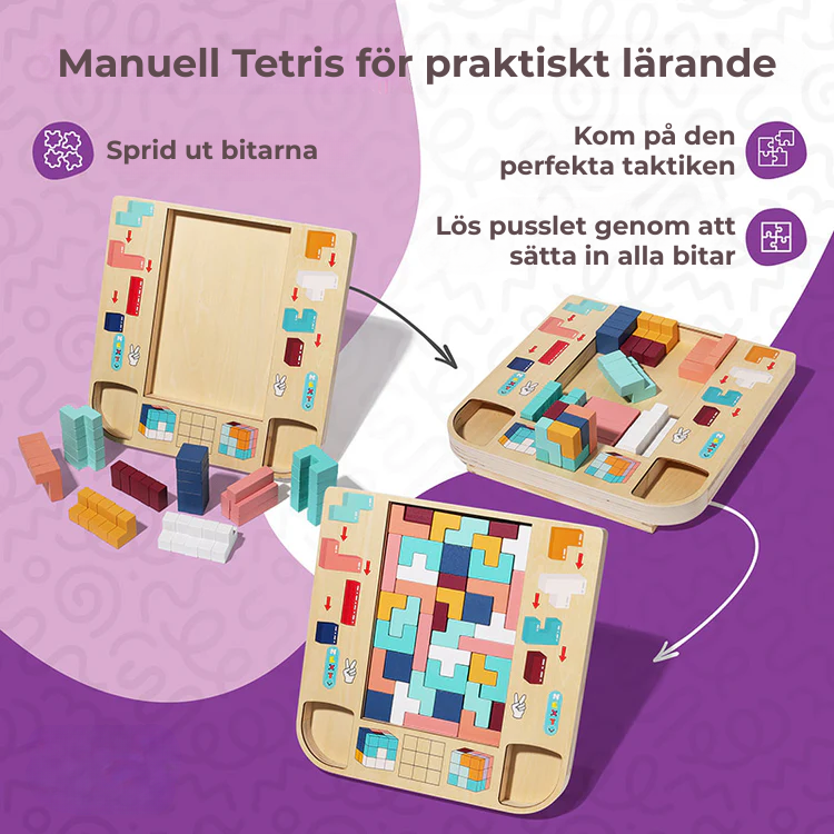 Montessori Tetris i trä