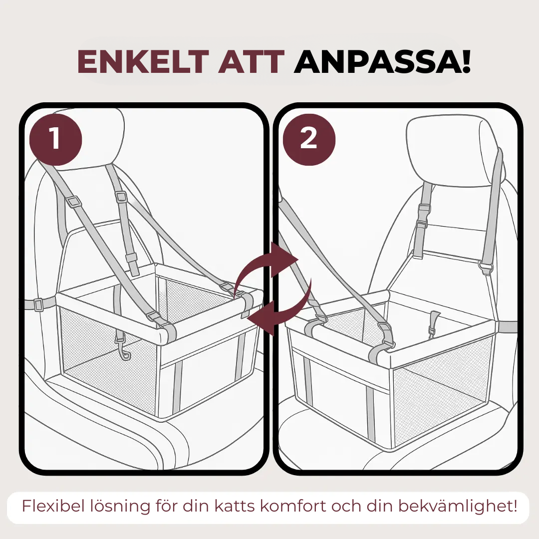 PurrfectRide™ Bilbarnstol – Luftig Komfort för Små & Mellanstora Husdjur