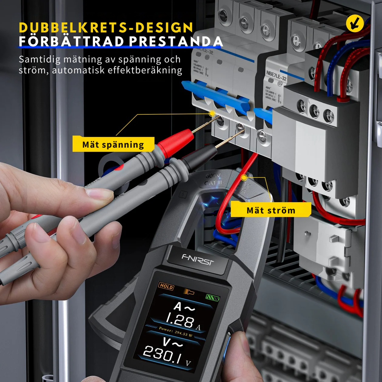 DMC-100 SmartMeter™ | Precision Clamp Multimeter med Färgdisplay