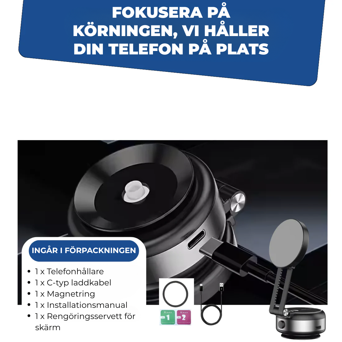 HoldNGo™ | 360° Magnetisk Mobilhållare