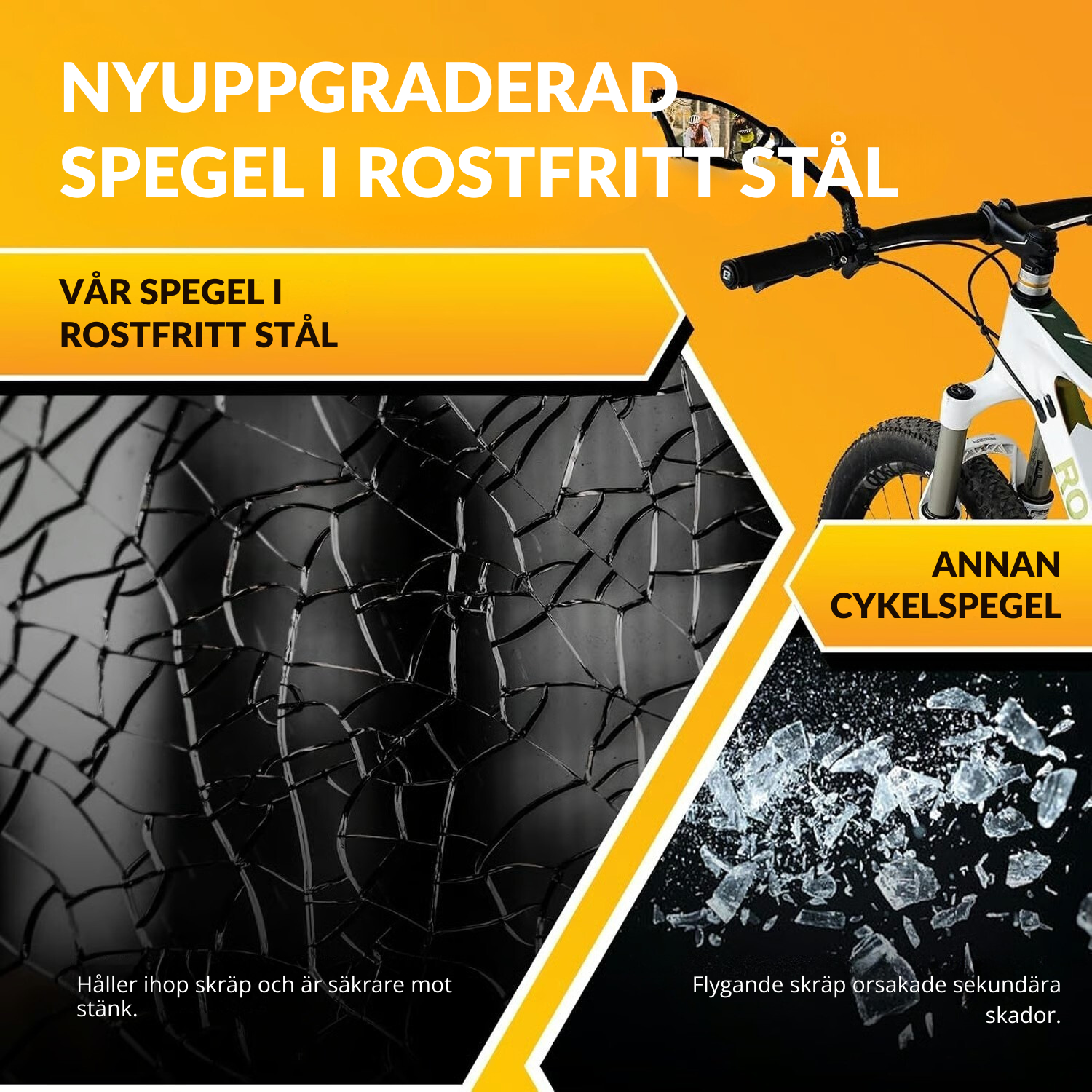 RideGuard™ Cykelspegel – 360° Bak­spegelskärpa och orubblig stabilitet