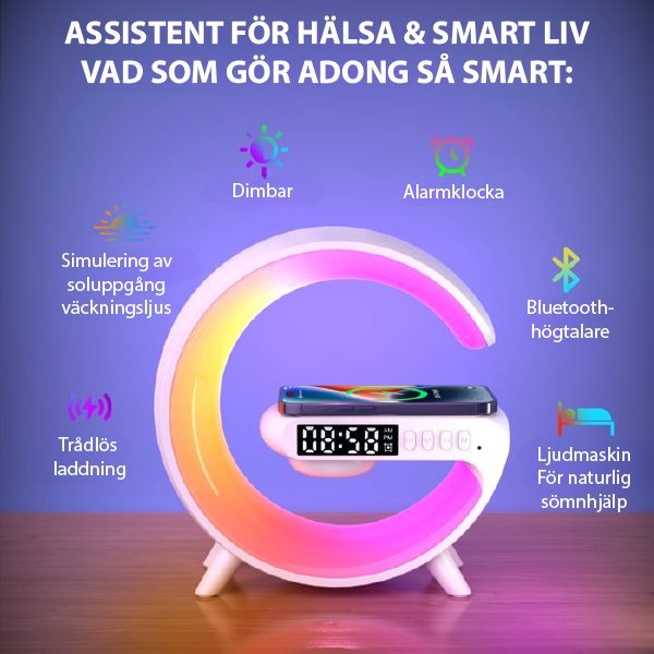 GlowTunes Smart Lamp - Multifunktionell Bluetooth-högtalare