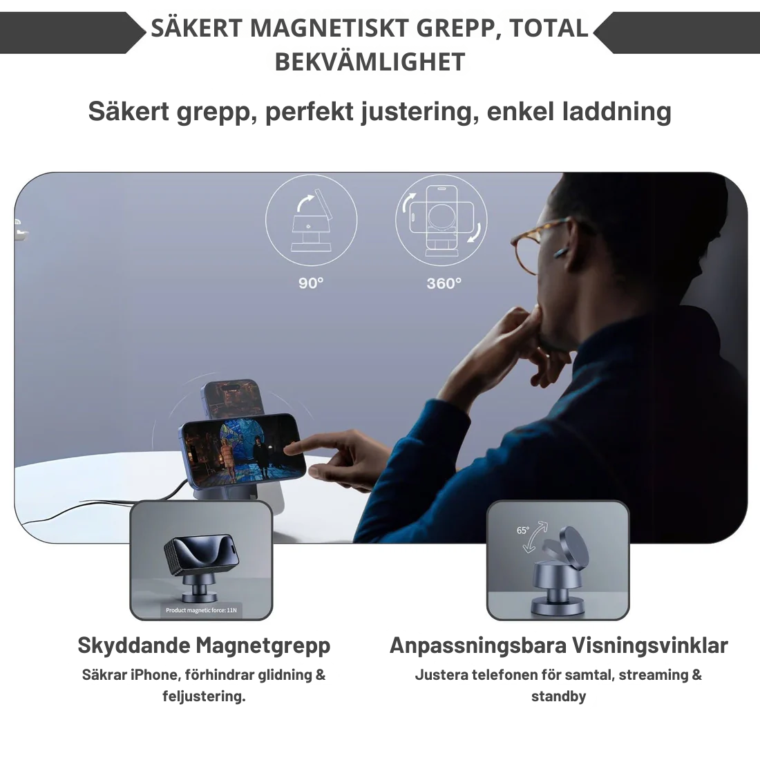 Magvo™ | 4-i-1 MagSafe Trådlös Laddningsstation