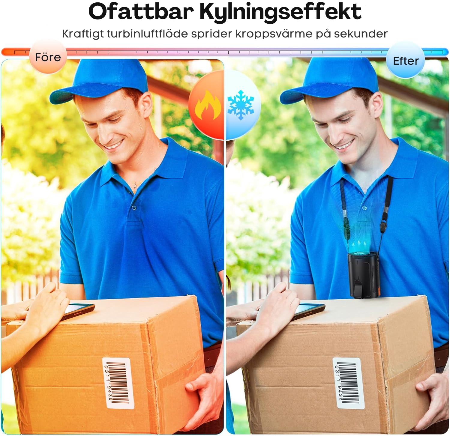 AirvoLite™ | Bärbar Turbofläkt för Personlig Kylning
