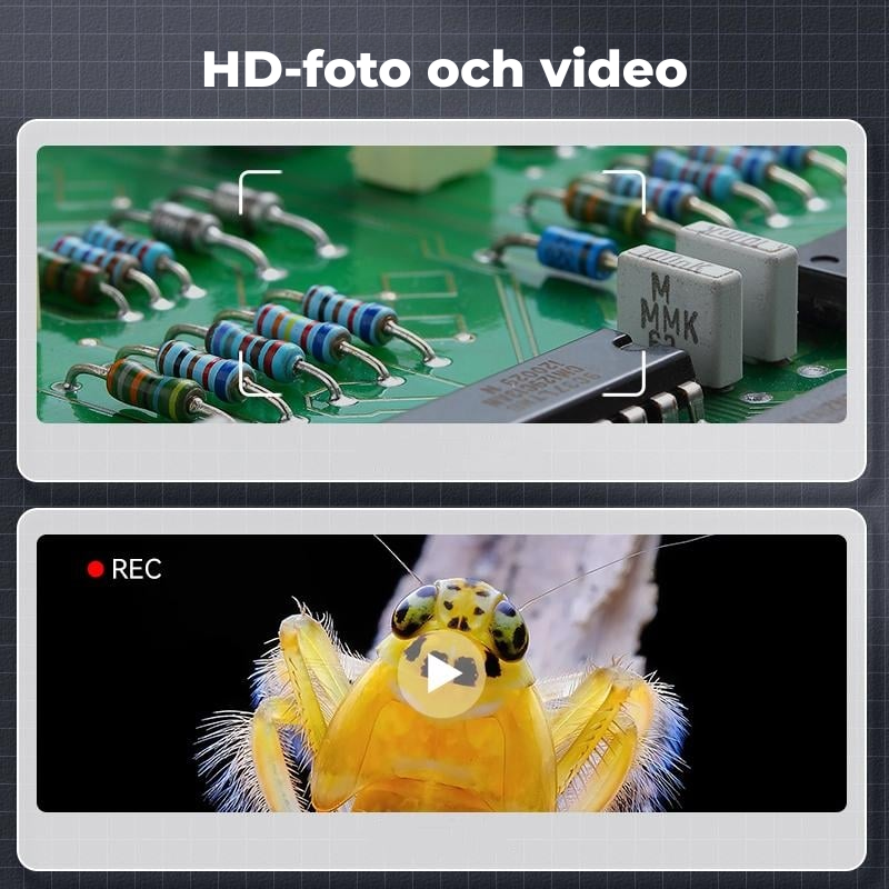 Zoomin™ | Handhållet digitalt mikroskop med LED‑belysning