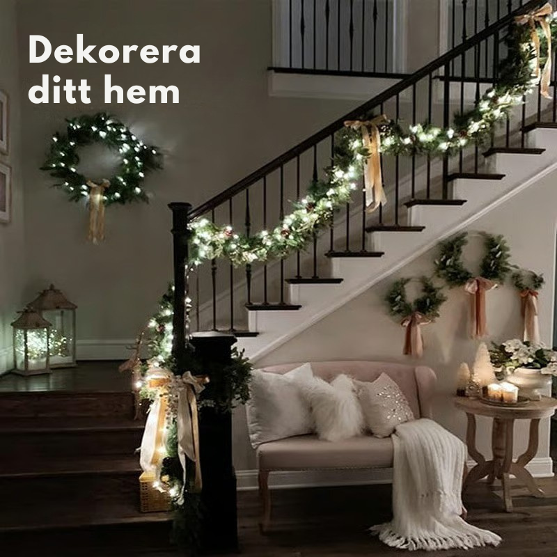 ✨ TwinkleGlow Julbelysning – Varma LED-ljusslingor för gran, fönster, sovrum och juldekoration 🎄
