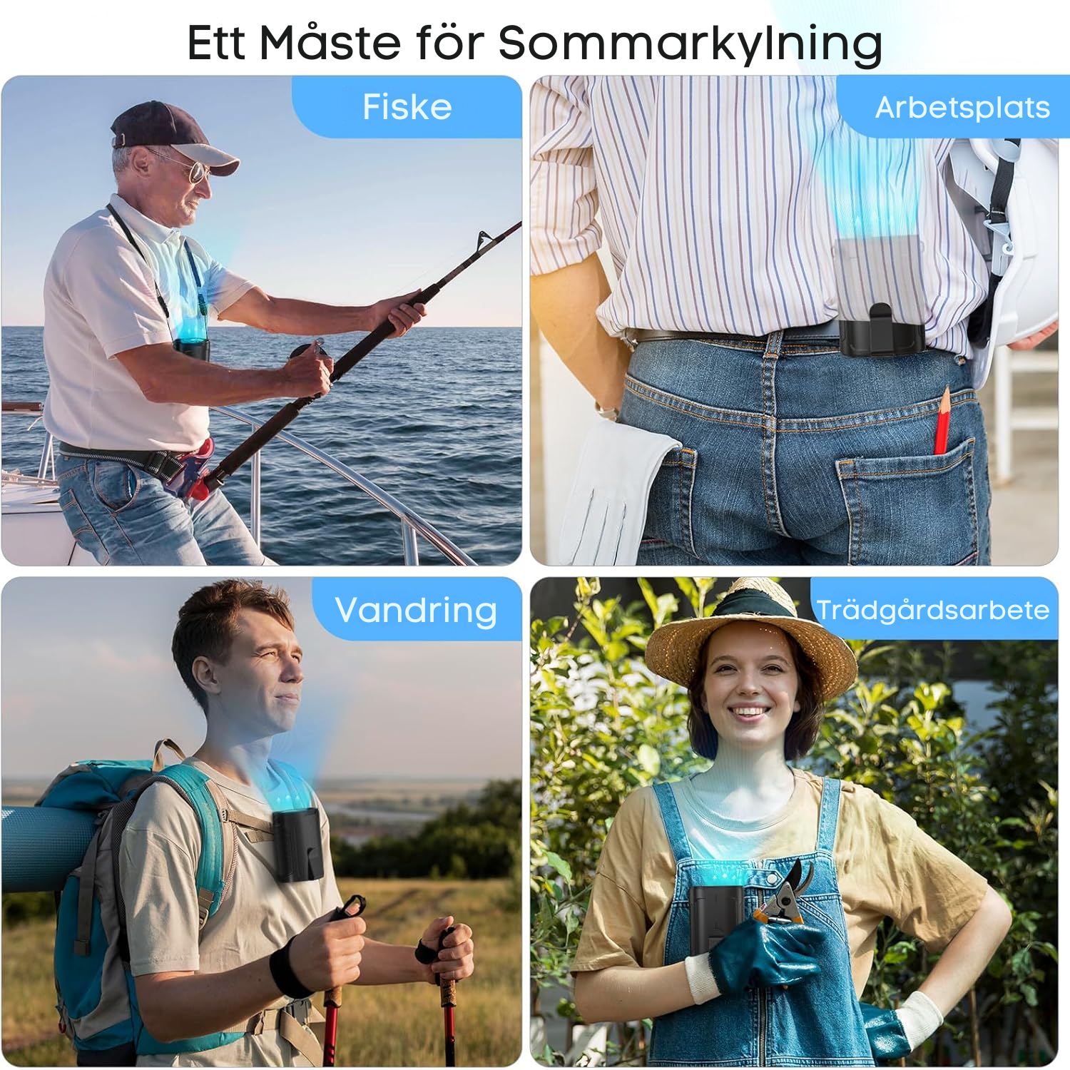 AirvoLite™ | Bärbar Turbofläkt för Personlig Kylning