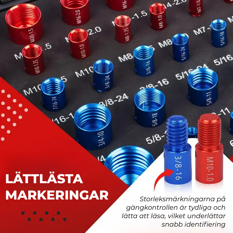 BoltGauge X44 – 44-delars universell gängmätare (Metrisk & SAE)