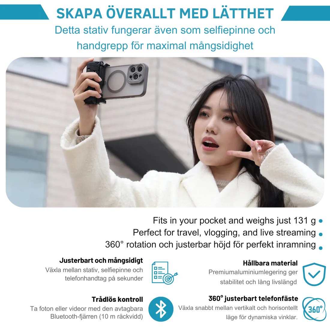 PivotSnap 360 Fickstativ