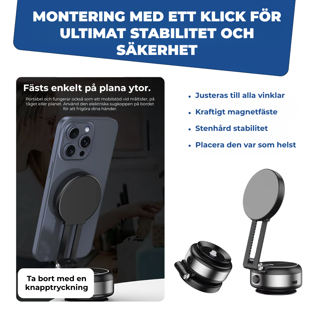 HoldNGo™ | 360° Magnetisk Mobilhållare