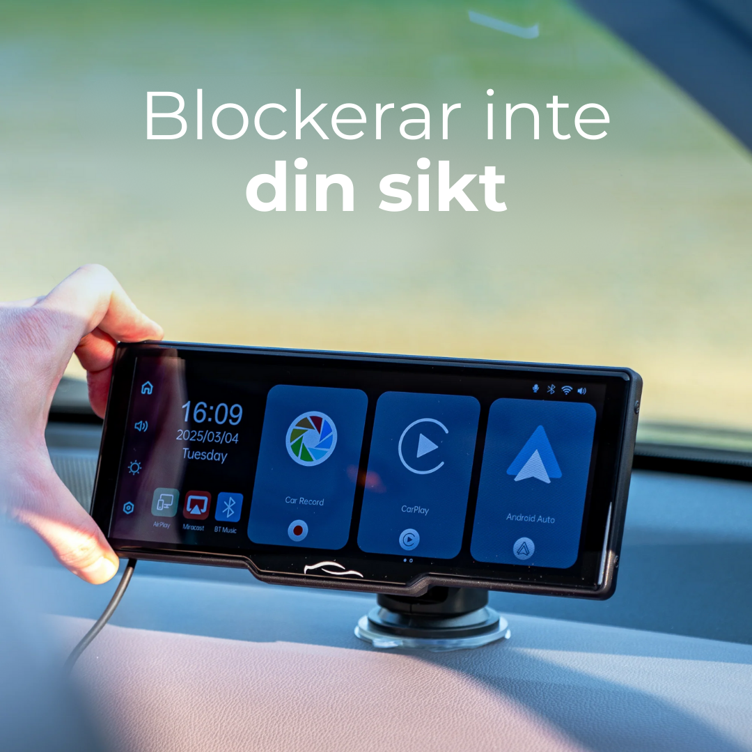 DriveScreen X10  – inga komplicerade installationer krävs
