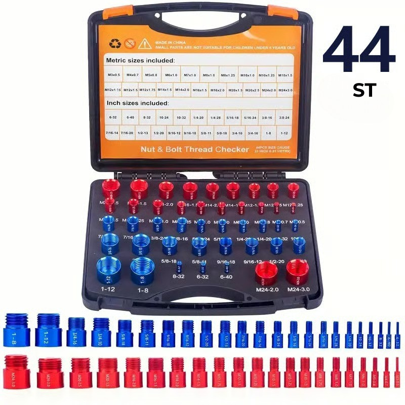 BoltGauge X44 – 44-delars universell gängmätare (Metrisk & SAE)