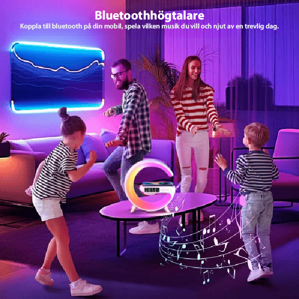 GlowTunes Smart Lamp - Multifunktionell Bluetooth-högtalare