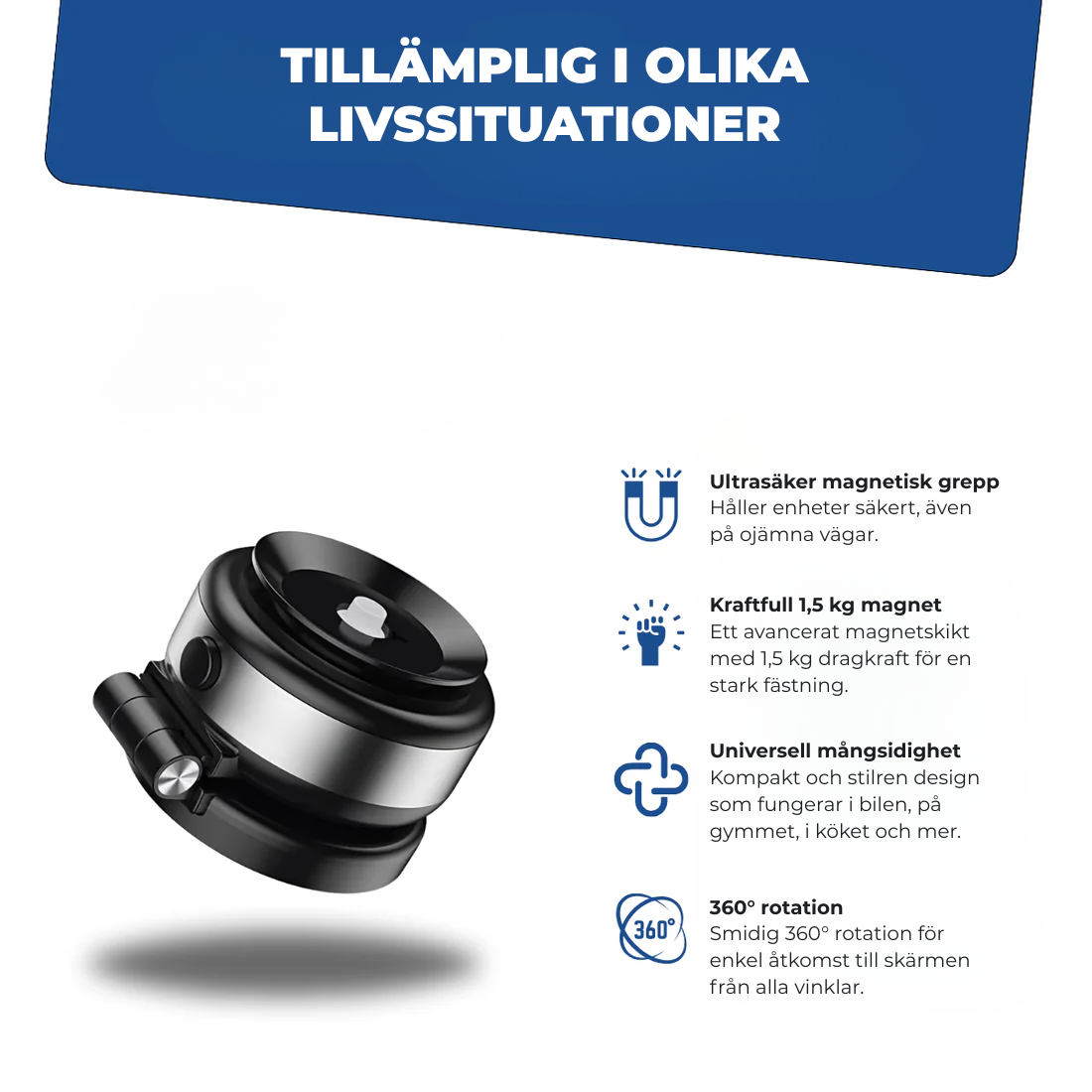 HoldNGo™ | 360° Magnetisk Mobilhållare