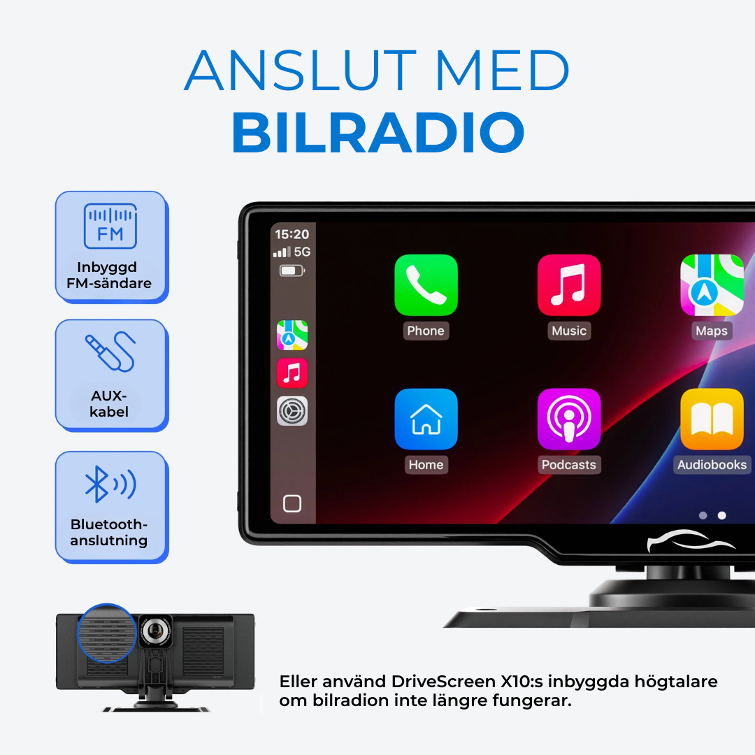 DriveScreen X10  – inga komplicerade installationer krävs