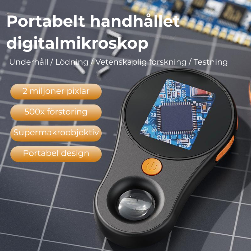 Zoomin™ | Handhållet digitalt mikroskop med LED‑belysning