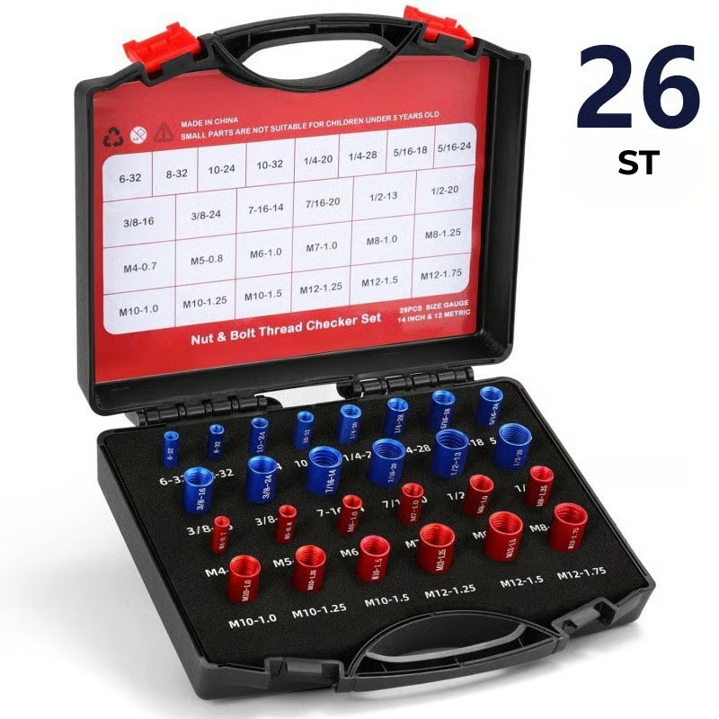 BoltGauge X44 – 44-delars universell gängmätare (Metrisk & SAE)