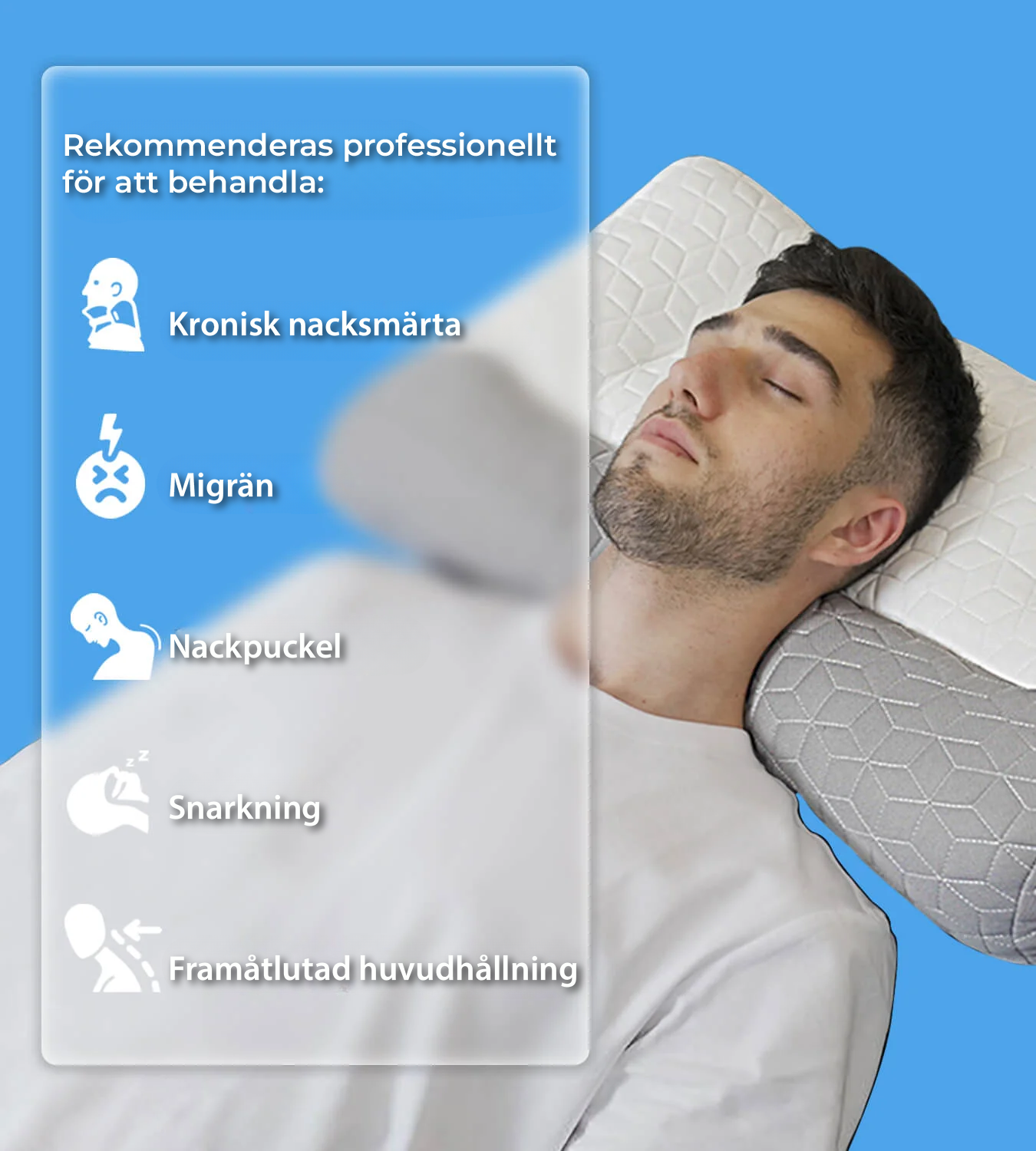 Ortopedisk kudde för djup sömn