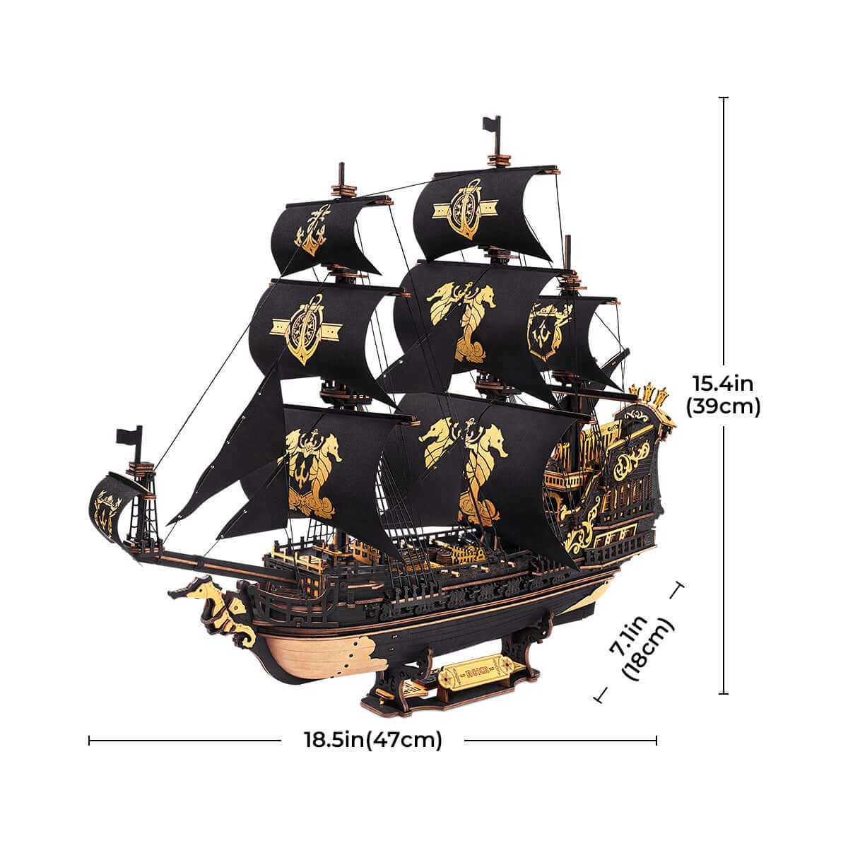 Seahorse Warbarque™ - 3D-träpussel
