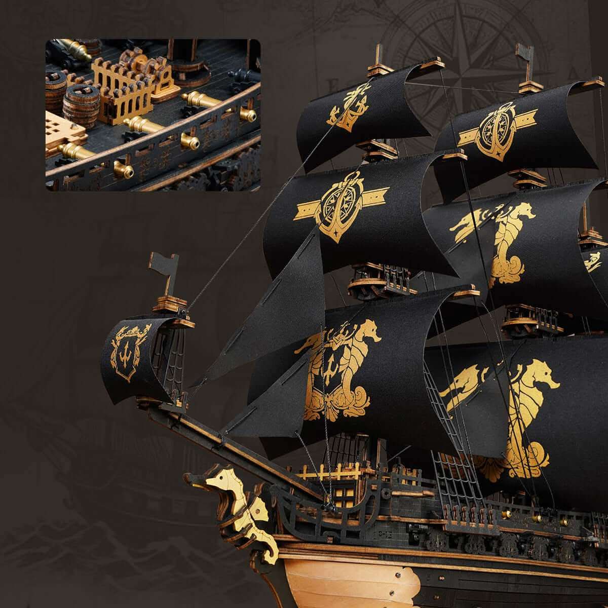 Seahorse Warbarque™ - 3D-träpussel