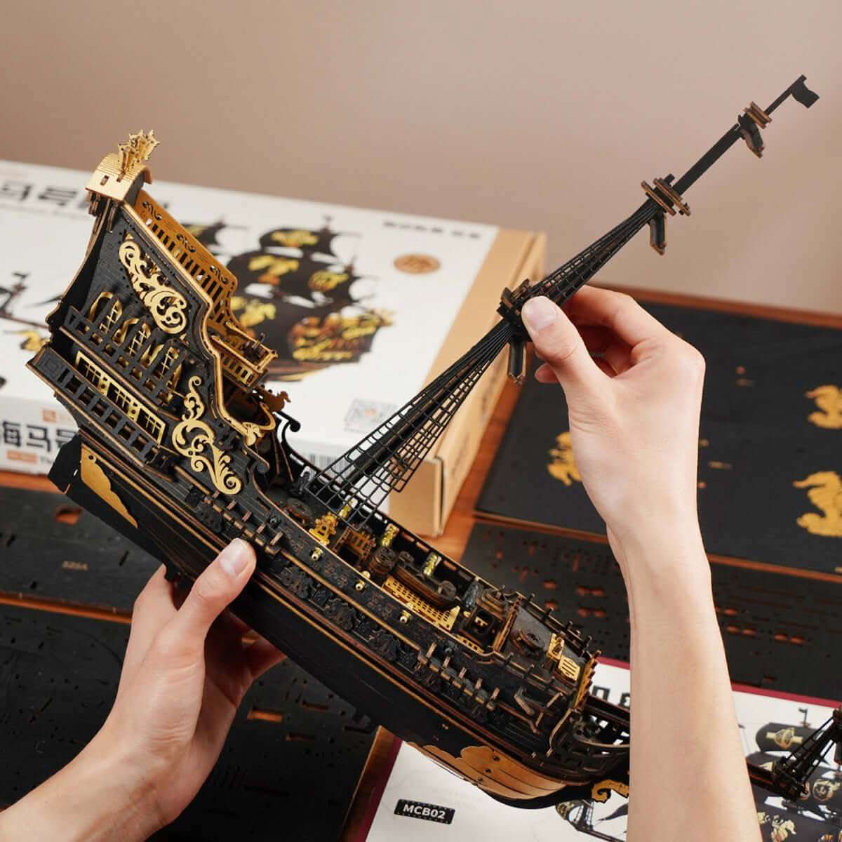Seahorse Warbarque™ - 3D-träpussel