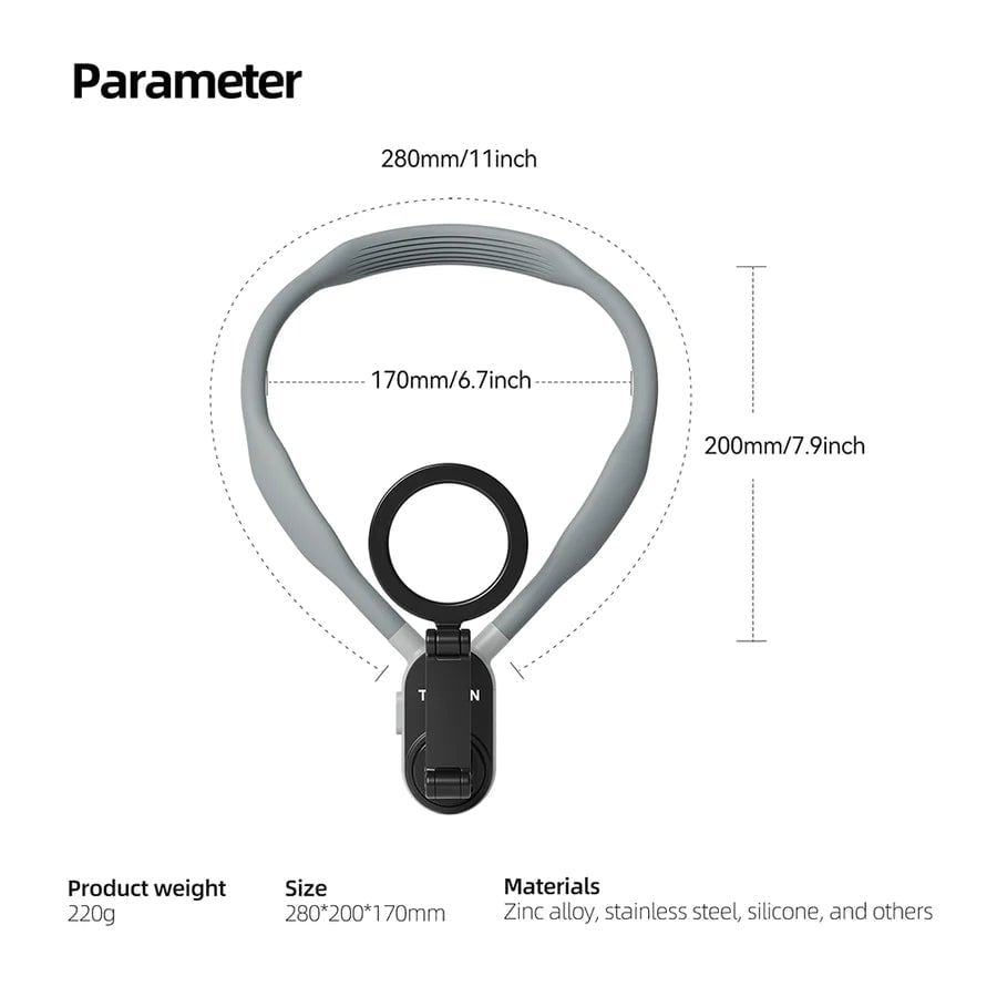 Handsfree Halsfäste för Mobil – Stabilt, Bekvämt & Justerbart för Smidig POV-inspelning